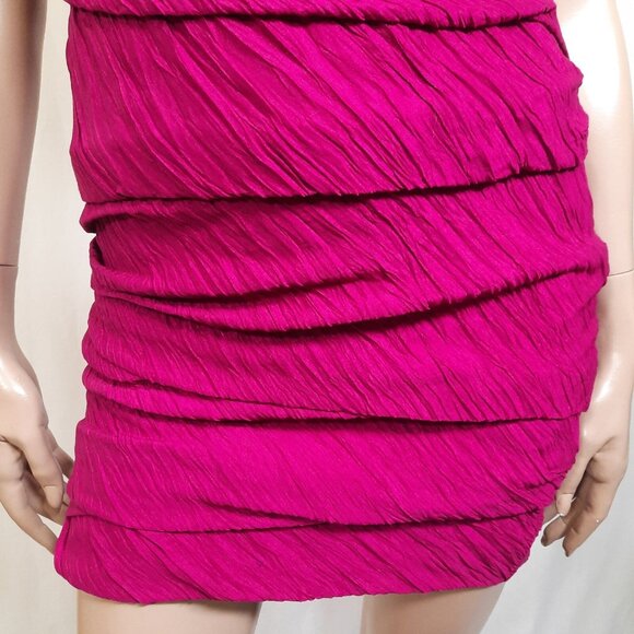 Suzi Chin for Maggy Boutique Dress size 4 Pink Sleeveless Mini Fitted Sheath - Picture 2 of 7
